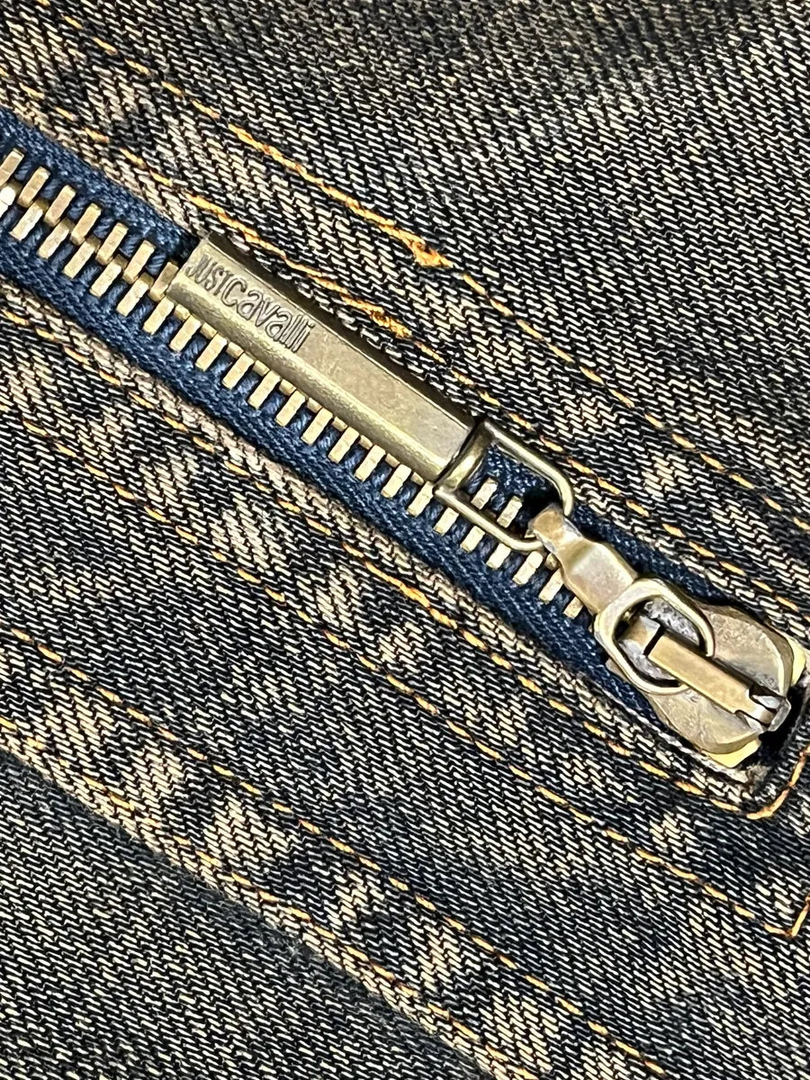 2000s Cavalli Faded Denim Jacket GkHLXFX 11