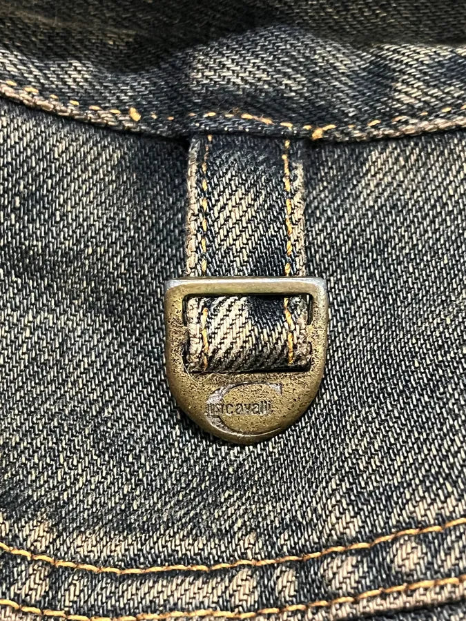 2000s Cavalli Faded Denim Jacket GkHLXFX 12