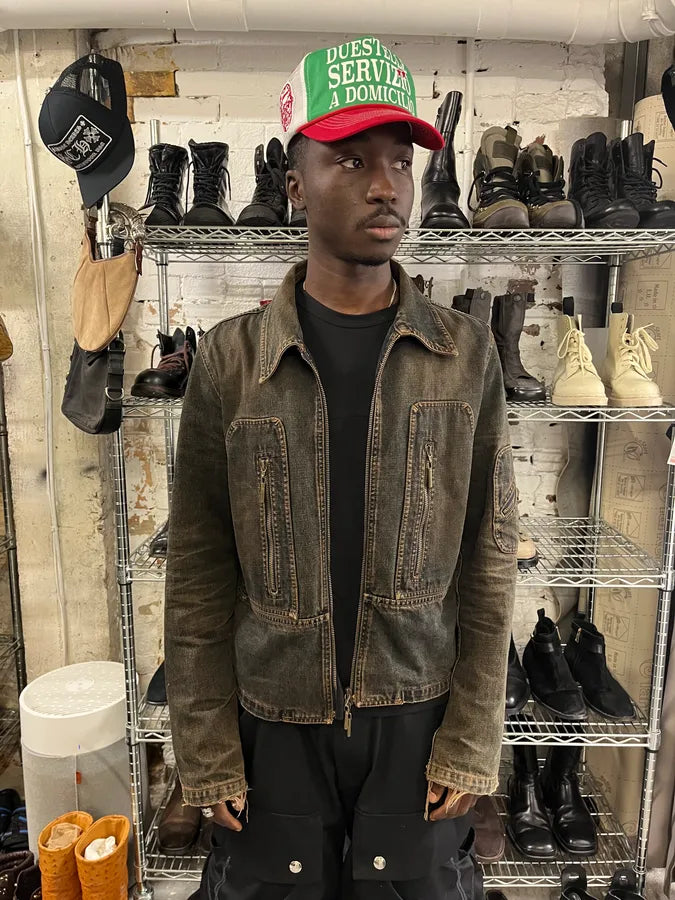 2000s Cavalli Faded Denim Jacket GkHLXFX 1