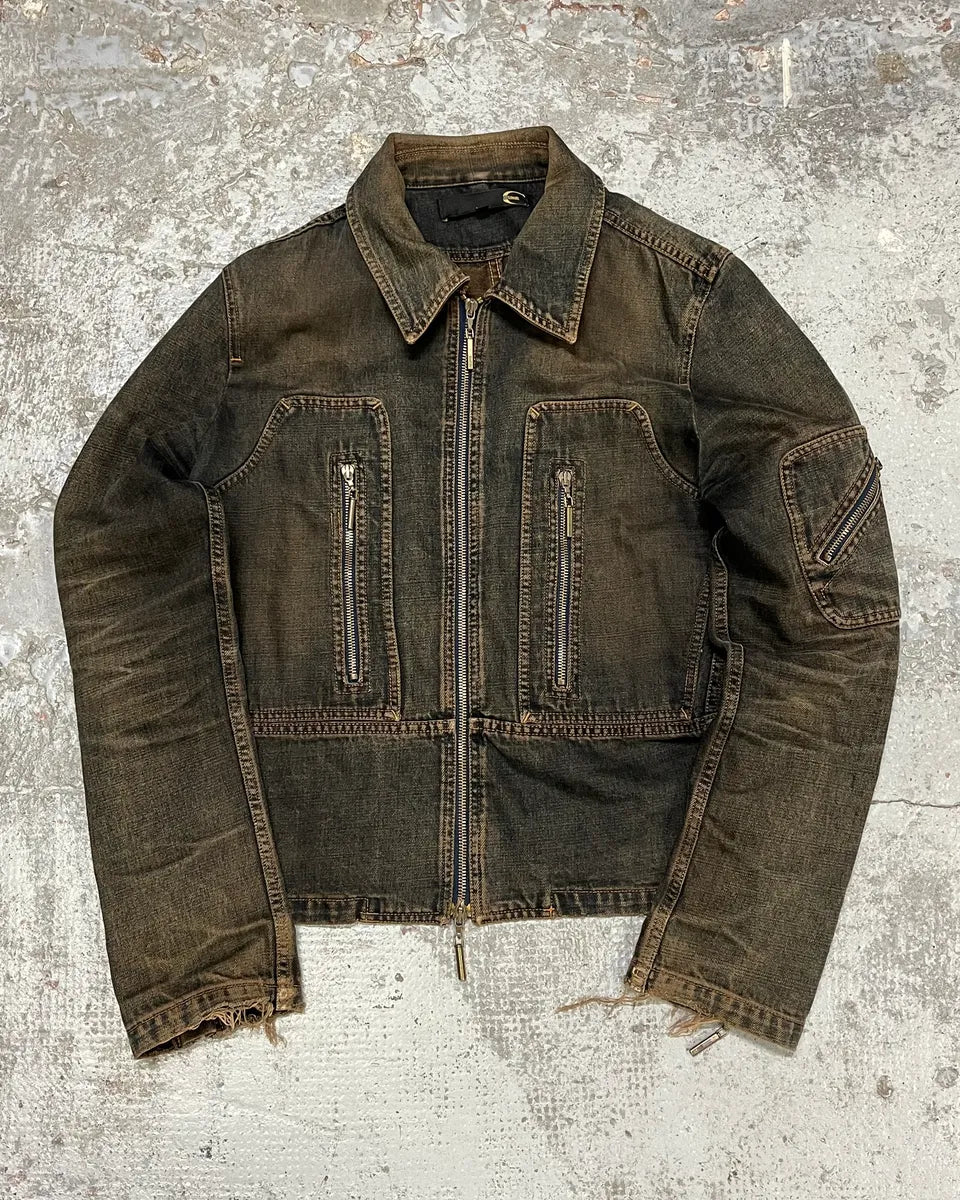 2000s Cavalli Faded Denim Jacket GkHLXFX 0