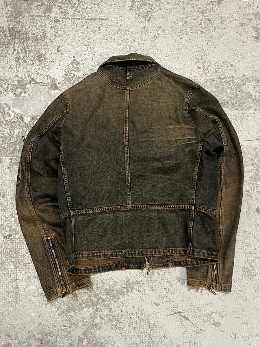 2000s Cavalli Faded Denim Jacket GkHLXFX 6