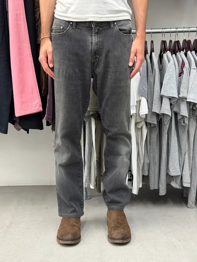 2000s Cavalli Faded Grey Denim Jeans wZFJskd 1