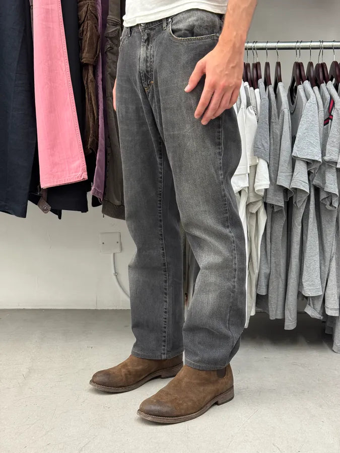 2000s Cavalli Faded Grey Denim Jeans wZFJskd 2
