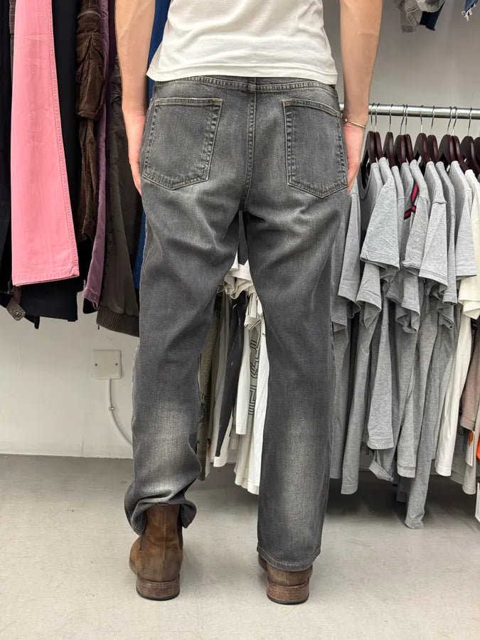 2000s Cavalli Faded Grey Denim Jeans wZFJskd 3