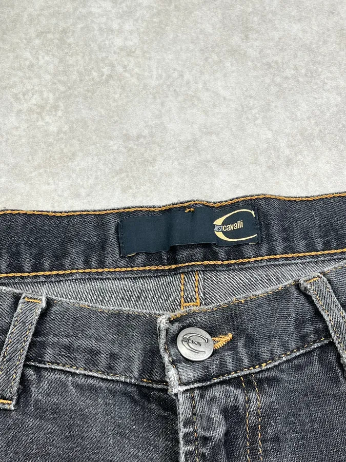 2000s Cavalli Faded Grey Denim Jeans wZFJskd 9