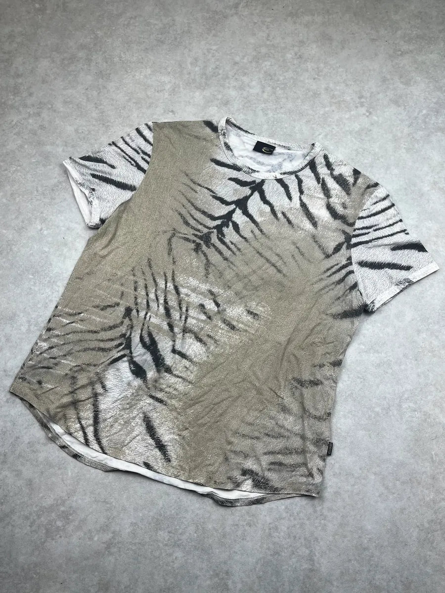 SS2002 Cavalli Faded Beige Zebra T-Shirt DSrIdAU 4