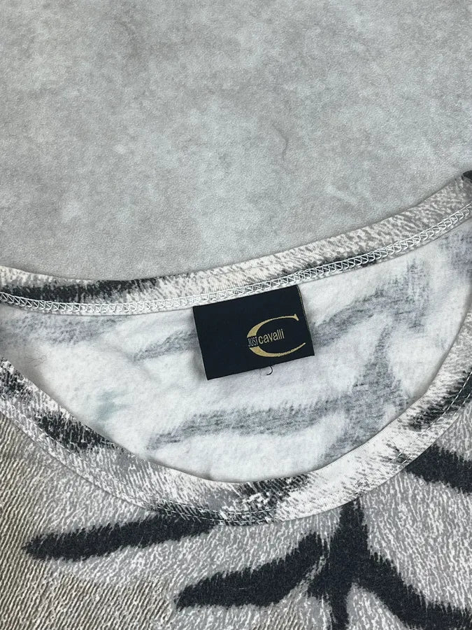 SS2002 Cavalli Faded Beige Zebra T-Shirt DSrIdAU 7