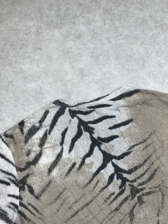 SS2002 Cavalli Faded Beige Zebra T-Shirt DSrIdAU 6