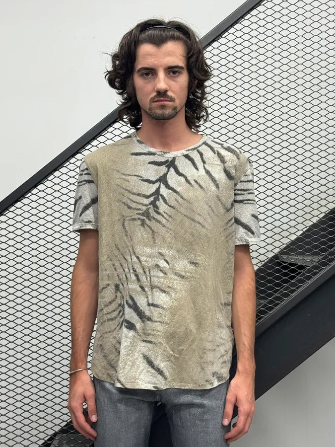 SS2002 Cavalli Faded Beige Zebra T-Shirt DSrIdAU 1