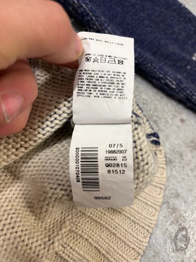 2000s Cavalli Fantasy Blue Zip-Up Wool Sweater HcOucrg 8