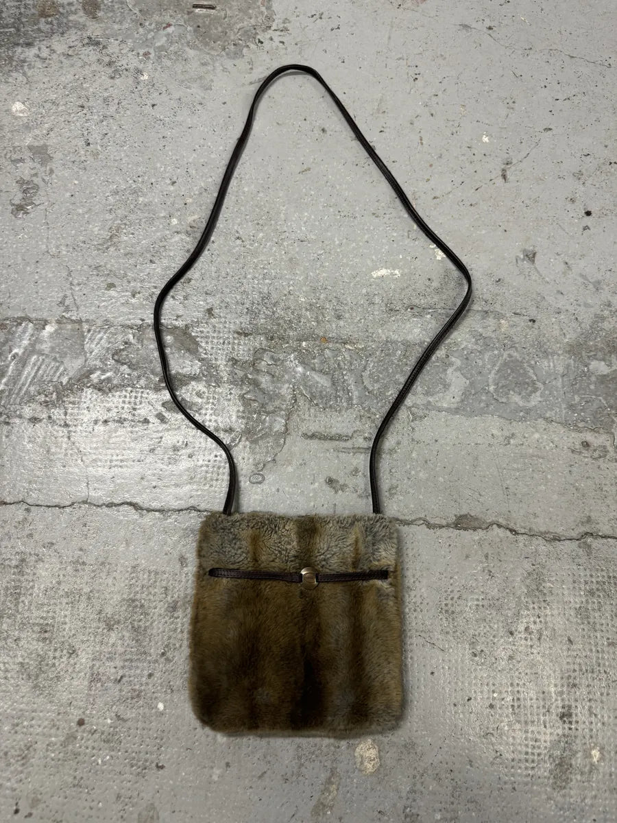 2000s Cavalli Faux Fur Beige Effect Shoulder Bag EedIYXw 0