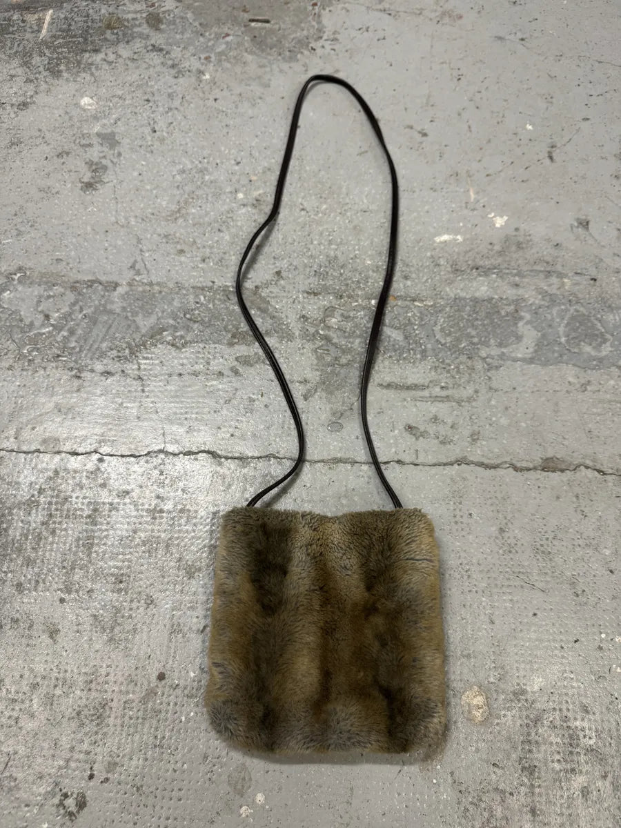 2000s Cavalli Faux Fur Beige Effect Shoulder Bag EedIYXw 2