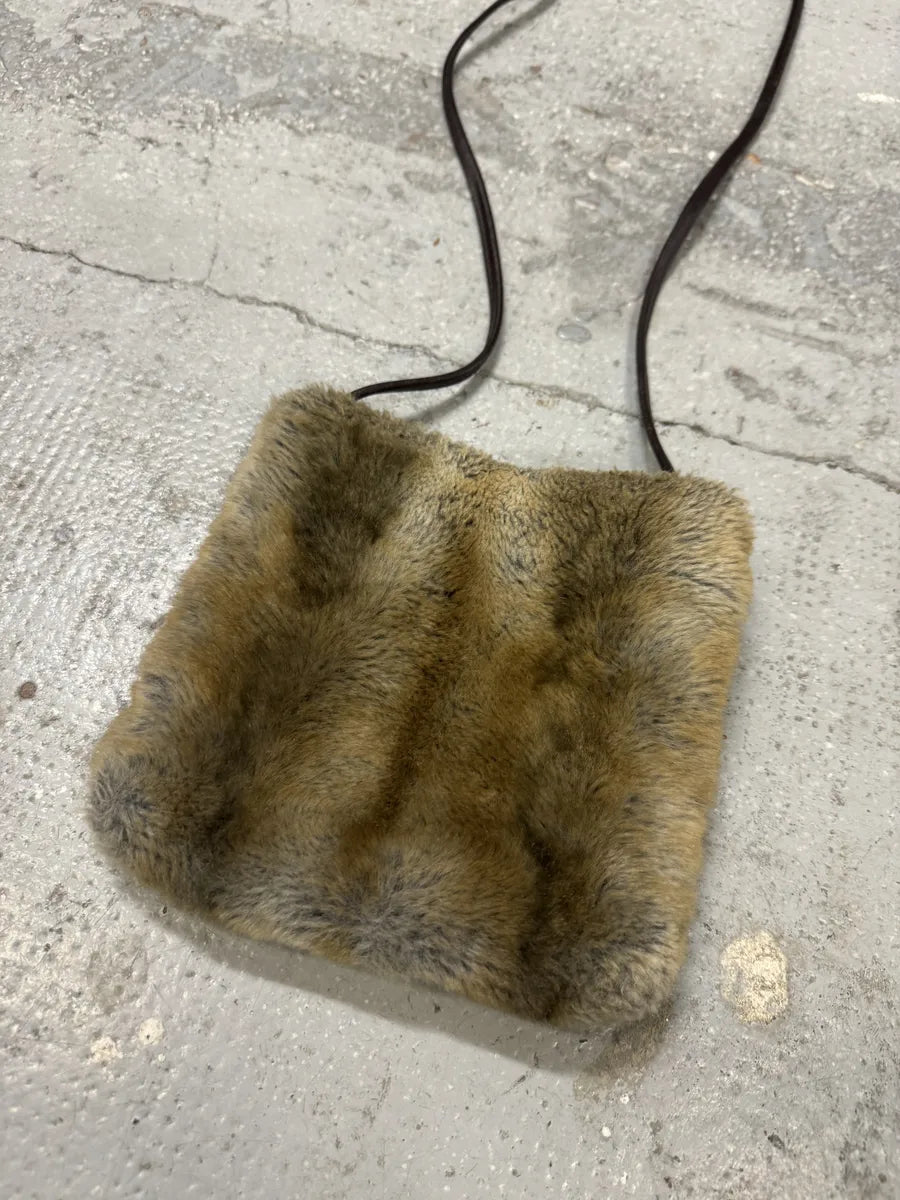 2000s Cavalli Faux Fur Beige Effect Shoulder Bag EedIYXw 7