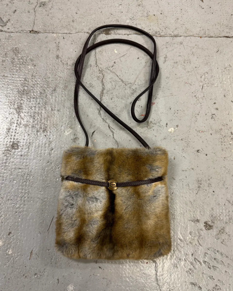 2000s Cavalli Faux Fur Beige Effect Shoulder Bag (OS) cmVxkbp 0