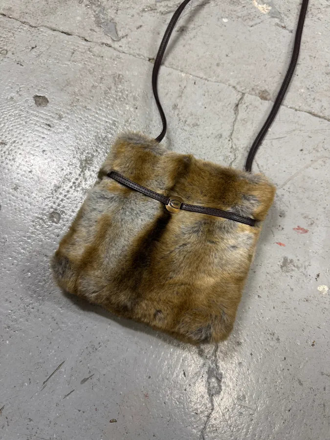 2000s Cavalli Faux Fur Beige Effect Shoulder Bag (OS) cmVxkbp 3