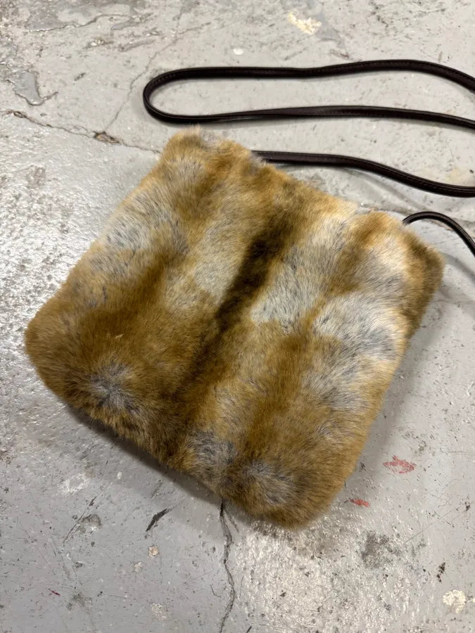 2000s Cavalli Faux Fur Beige Effect Shoulder Bag (OS) cmVxkbp 5