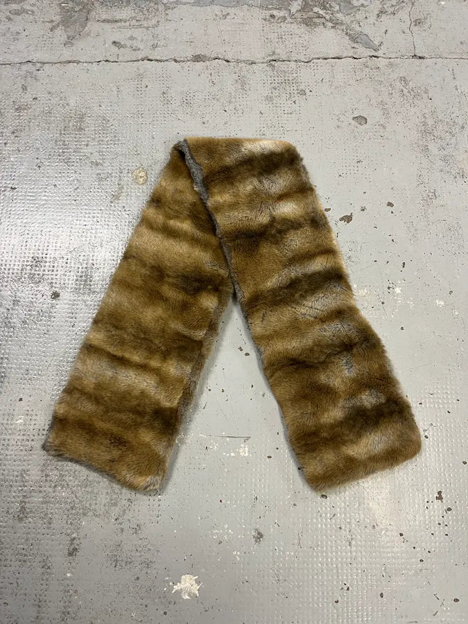 2000s Cavalli Faux Fur Beige Scarf DMFHBUb 1