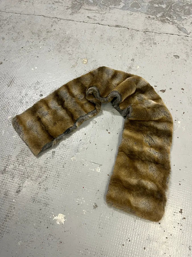 2000s Cavalli Faux Fur Beige Scarf DMFHBUb 2