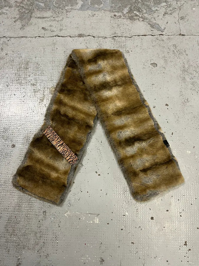 2000s Cavalli Faux Fur Beige Scarf DMFHBUb 3