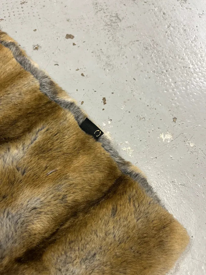 2000s Cavalli Faux Fur Beige Scarf DMFHBUb 4