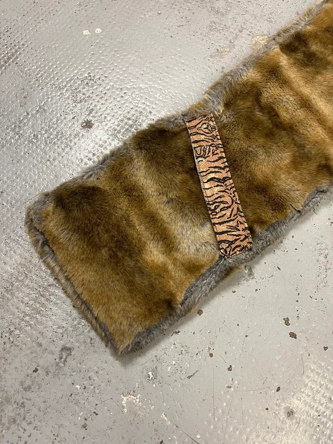 2000s Cavalli Faux Fur Beige Scarf DMFHBUb 5