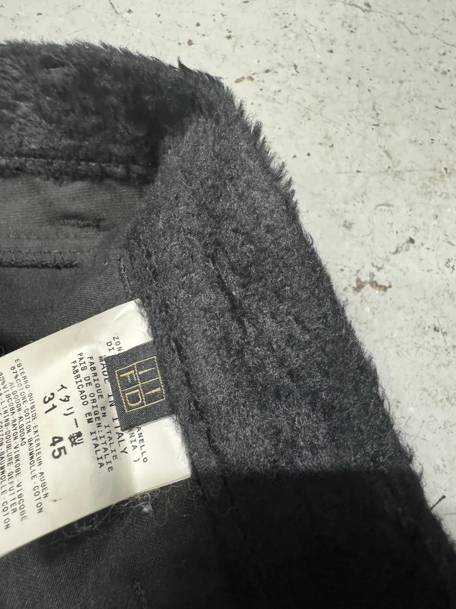 2000s Cavalli Faux Fur Effect Black Pants EyRdDyA 10