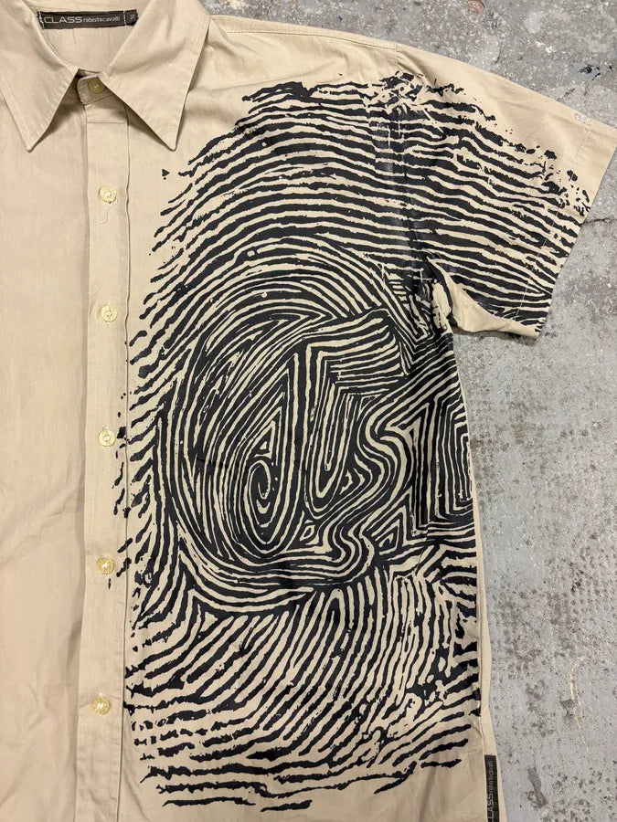 2000s Cavalli Finger Zebra Print Beige Shirt HDKVBKs 6