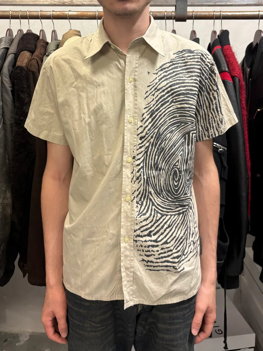 2000s Cavalli Finger Zebra Print Beige Shirt HDKVBKs 1