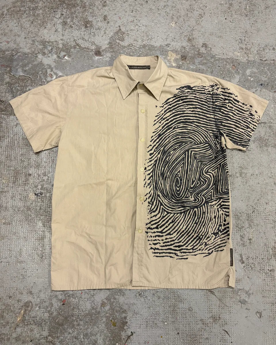 2000s Cavalli Finger Zebra Print Beige Shirt HDKVBKs 0