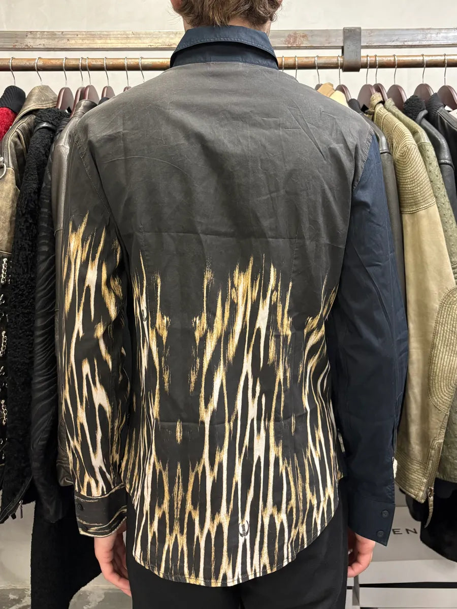 2000s Cavalli Fire Navy & Black Shirt mDqUCRh 2