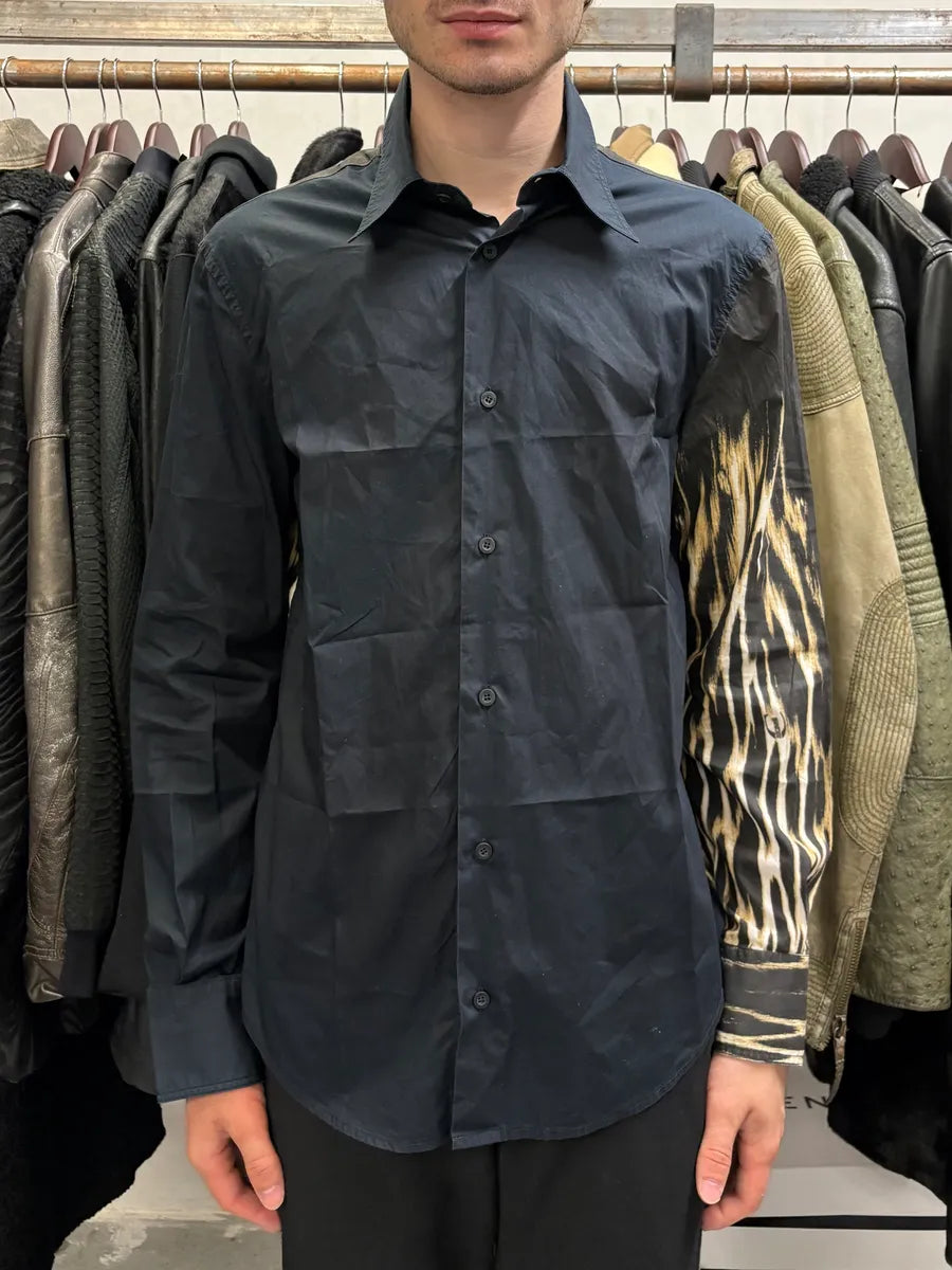 2000s Cavalli Fire Navy & Black Shirt mDqUCRh 1