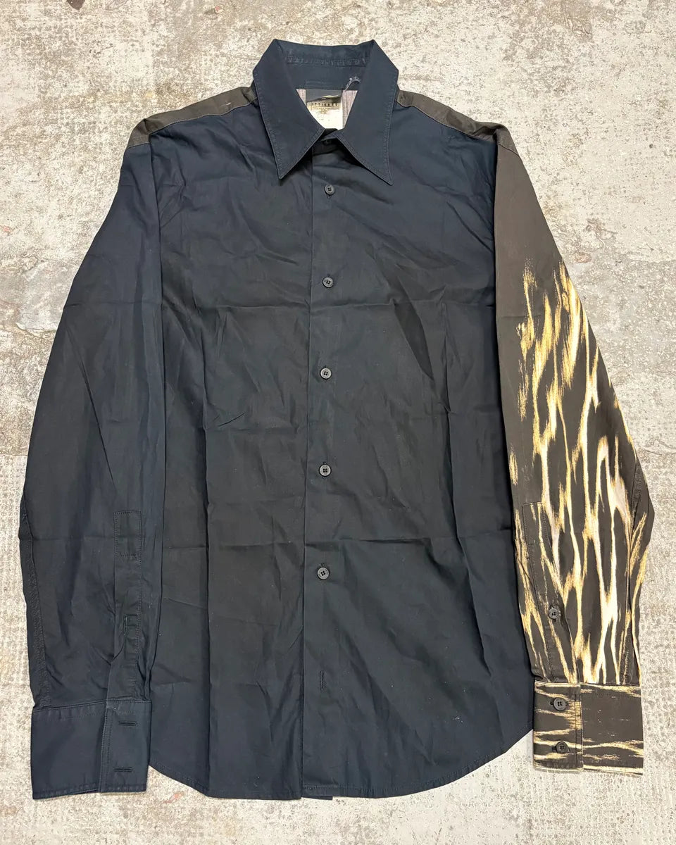 2000s Cavalli Fire Navy & Black Shirt mDqUCRh 0