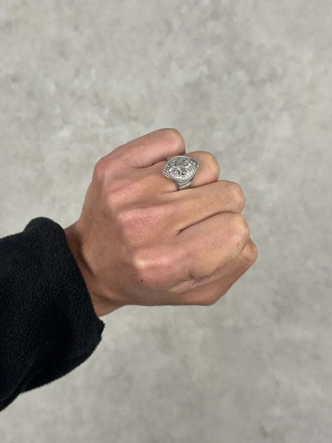 2000s Cavalli Fleur De Lys Pave Ring LFgEOvY 1