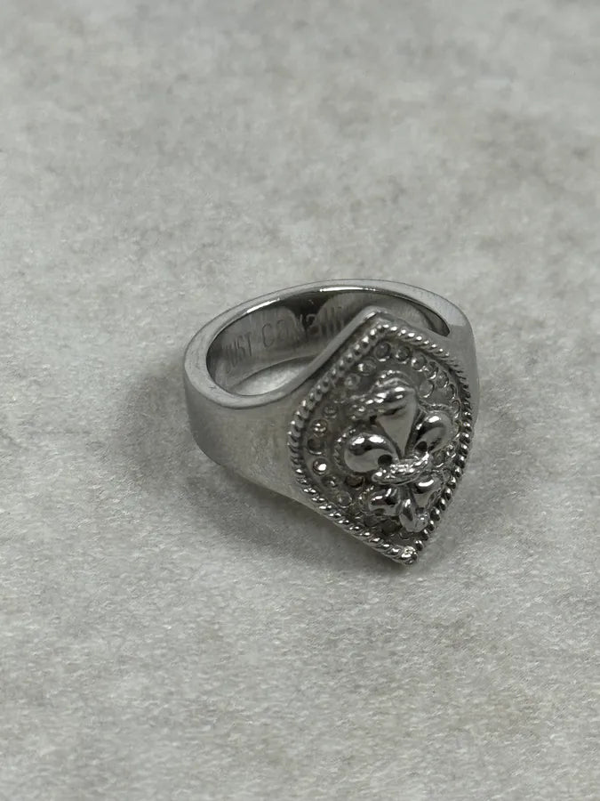 2000s Cavalli Fleur De Lys Pave Ring LFgEOvY 2
