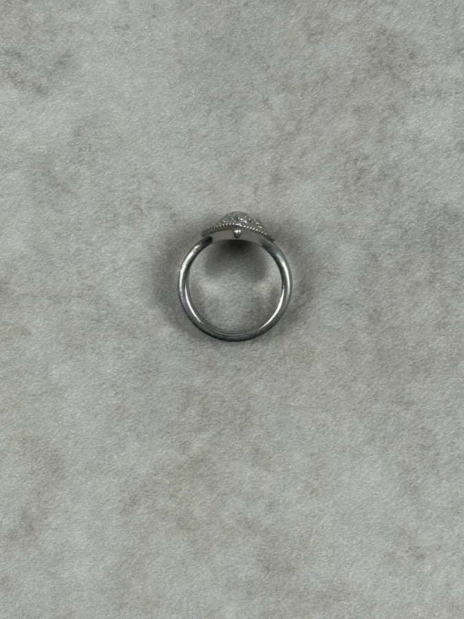 2000s Cavalli Fleur De Lys Pave Ring LFgEOvY 3