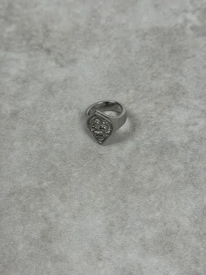 2000s Cavalli Fleur De Lys Pave Ring LFgEOvY 4