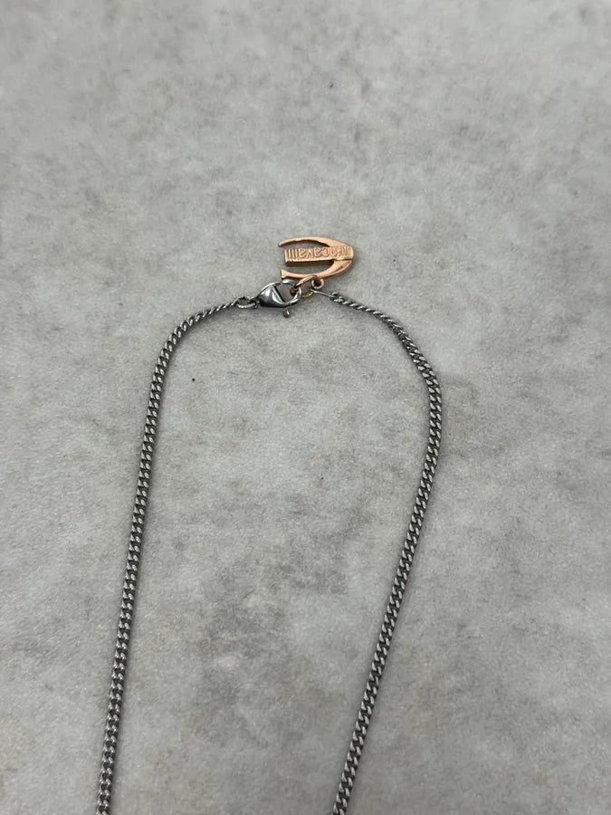 2000s Cavalli Fleur de Lys Silver & Copper Necklace qtjNfAU 4