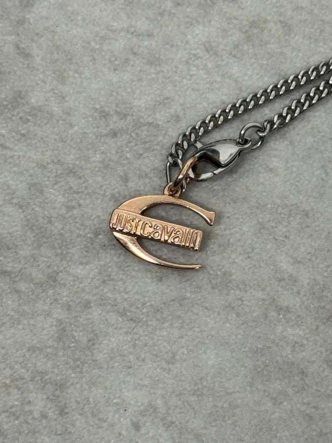 2000s Cavalli Fleur de Lys Silver & Copper Necklace qtjNfAU 6