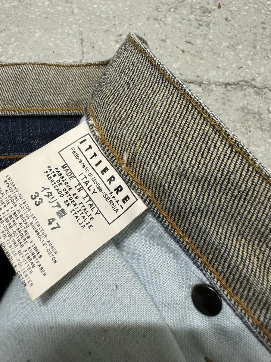 2000s Cavalli Flowers Scar Red Signature Grey Denim Jeans (M) mZPiEbX 8