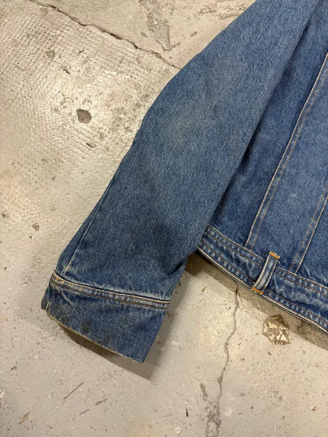 2000s Cavalli Fur Collar Blue Denim Jacket tNXDzAu 8