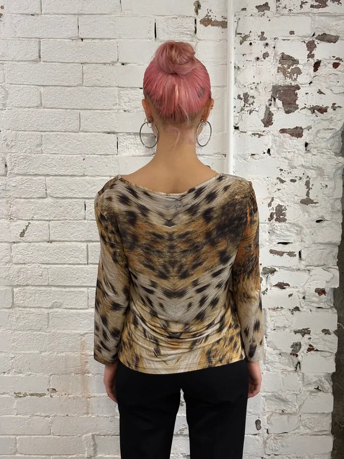 2000s Cavalli Fur Effect Savage Top eGdwzPF 2
