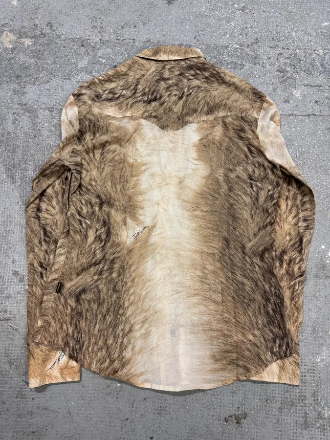 2000s Cavalli Fur Effect Shirt (L) UzBxWal 1