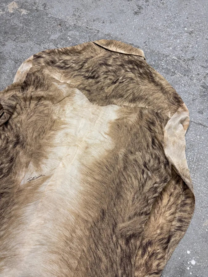 2000s Cavalli Fur Effect Shirt (L) UzBxWal 6