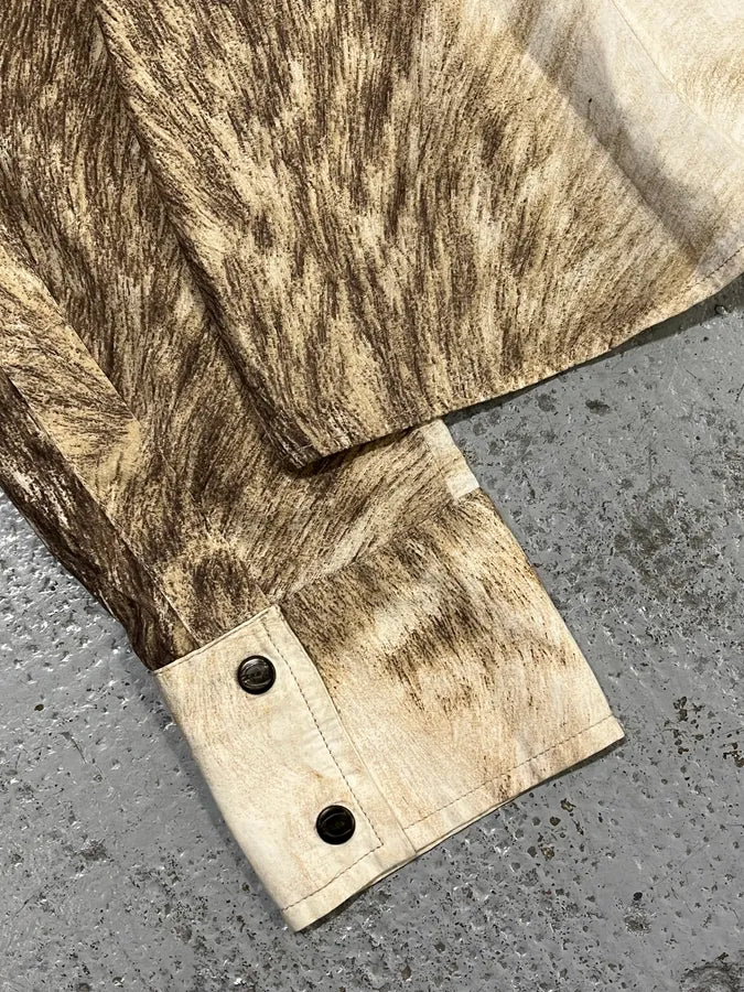 2000s Cavalli Fur Movement Beige Shirt uhXKtVB 7