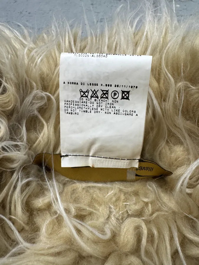 2000s Cavalli Fur White Asian Birds & Flowers Coat (L) IRYujyU 9