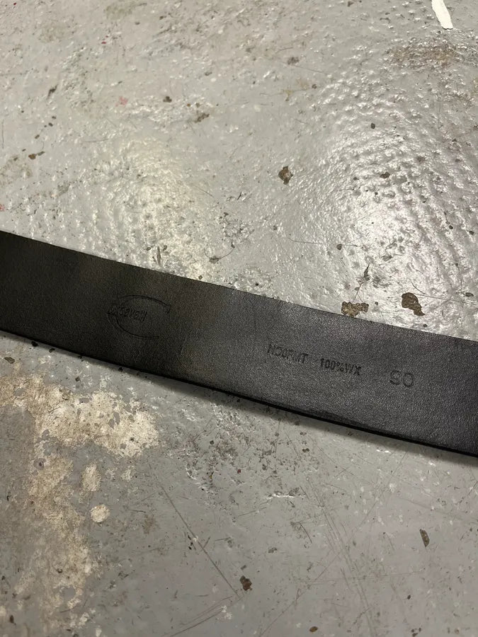 2000s Cavalli Golden Brut Rectangle Black Leather Belt vZTlLIW 9