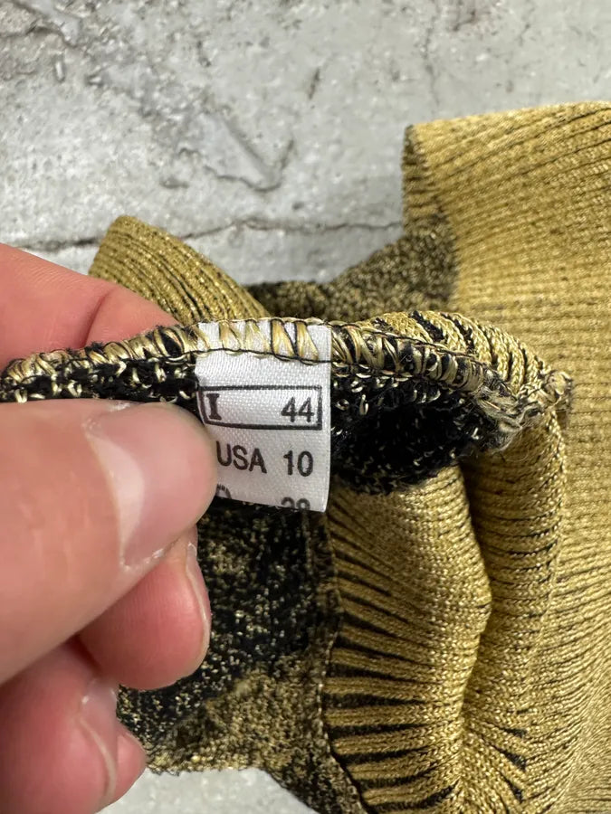 2000s Cavalli Golden Panther Sleeveless High Neck Sweater ranwrsd 7
