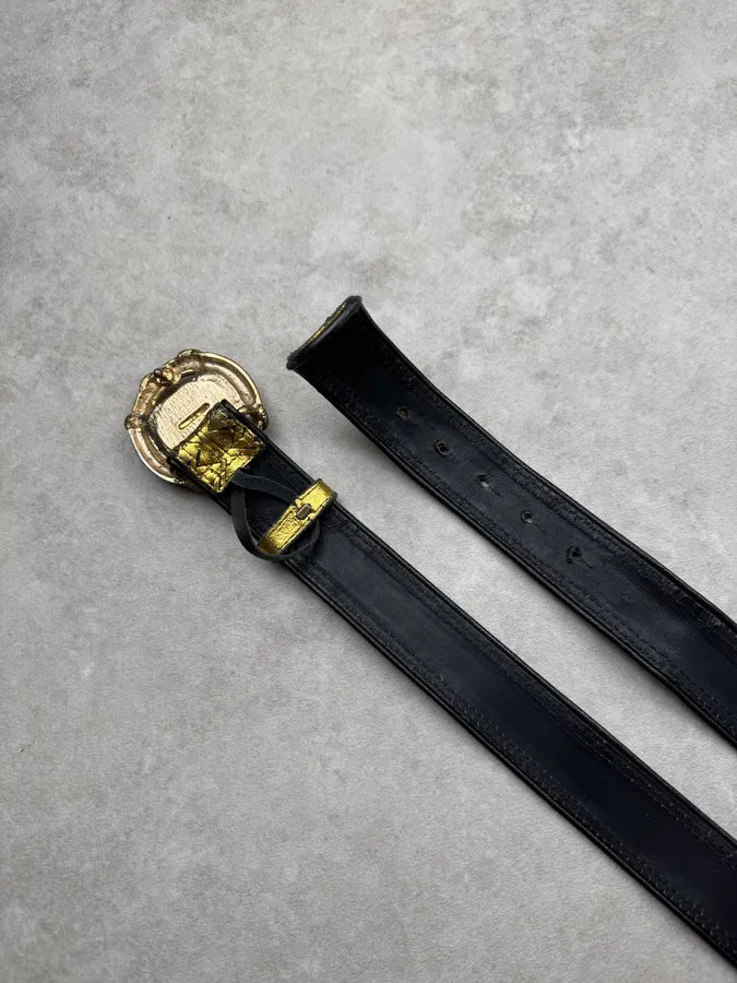 2000s Cavalli Golden Maya Jewel Leather Belt RjkOdyr 7