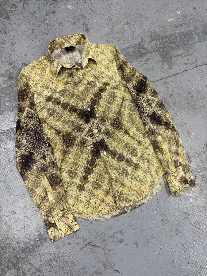 2000s Cavalli Golden Spirit Shirt kdwCEuG 4