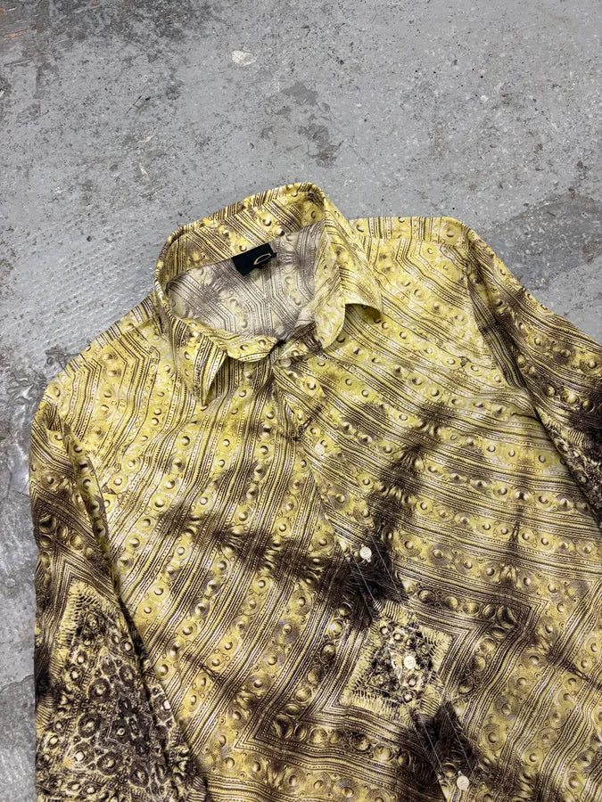 2000s Cavalli Golden Spirit Shirt kdwCEuG 3